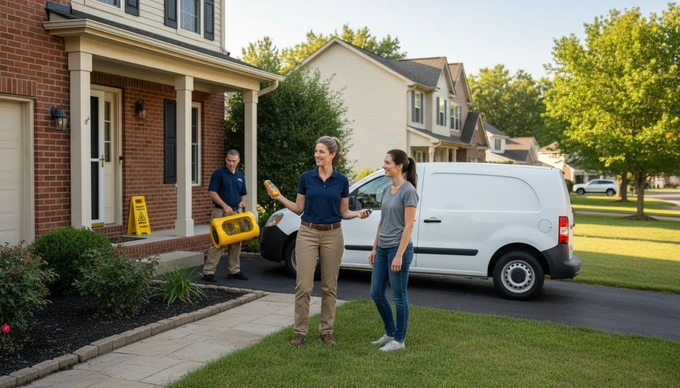 Residential water damage restoration in Rockton, IL